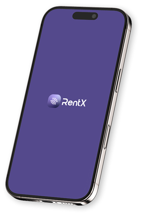 RentX অ্যাপ ফোন মকআপ