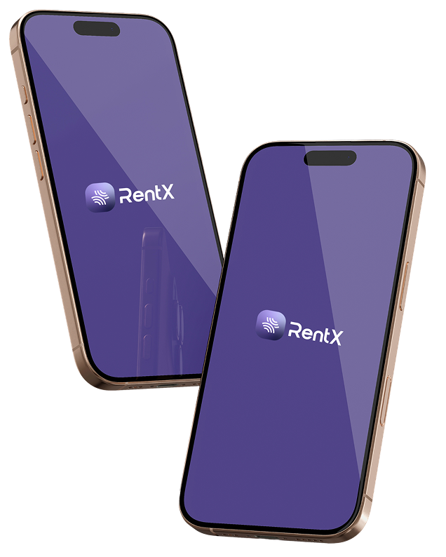 RentX হোস্ট অ্যাপ ফোন মকআপ